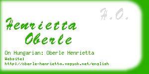 henrietta oberle business card